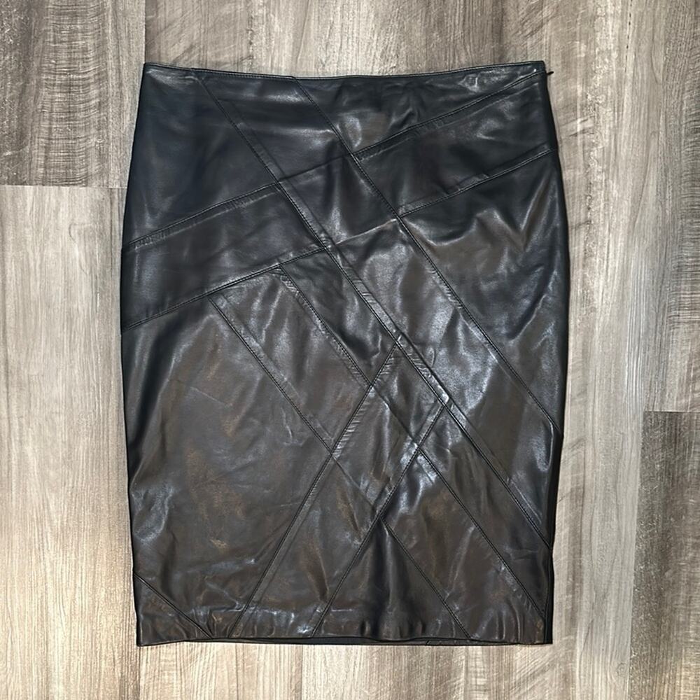Escada Lambskin Leather Skirt - 38 (US 8)